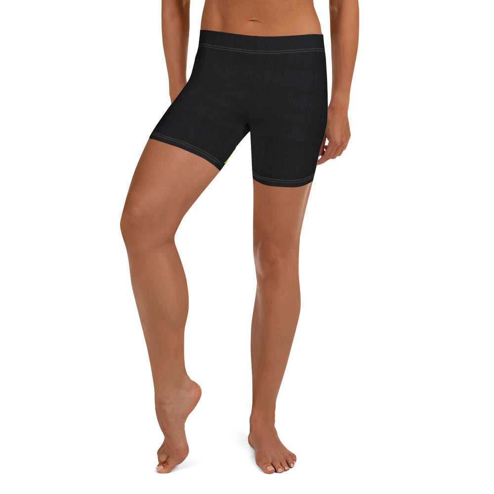 Brat Green Girls' Shorts. Black Gym Shorts. Lime Green Workout Shorts. WickedYo.